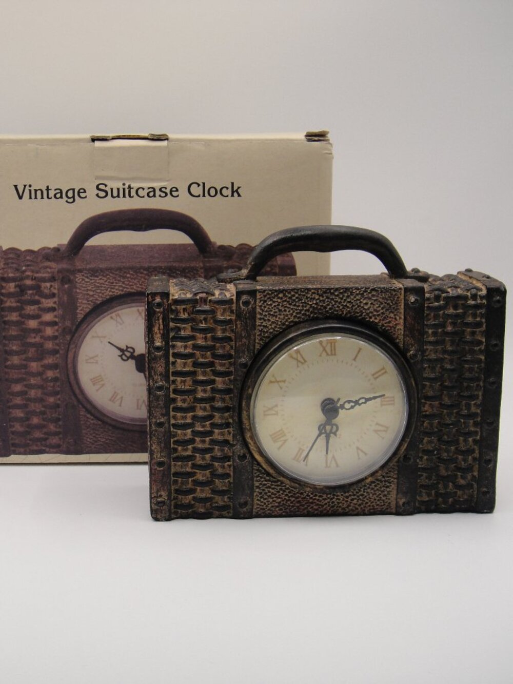 Vintage Suitcase Clock for Desk, Shelf -  Exclusive to Cracker Barrel NWT